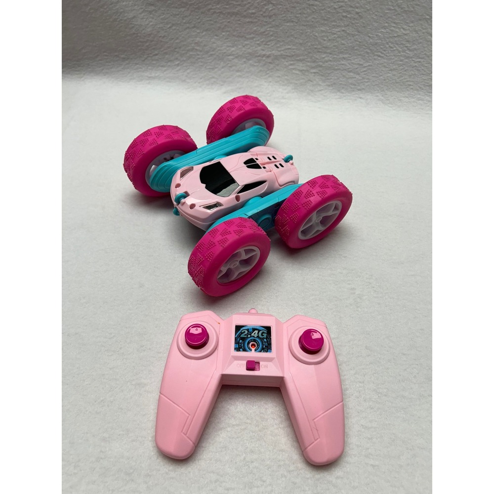 Stunt RC Car QUNREDA Kids OS Pink Teal 2.4GHz Double Sided Flip Toy Car